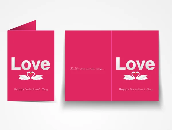 Wenskaart ontwerp voor Happy Valentines Day viering. — Stockvector