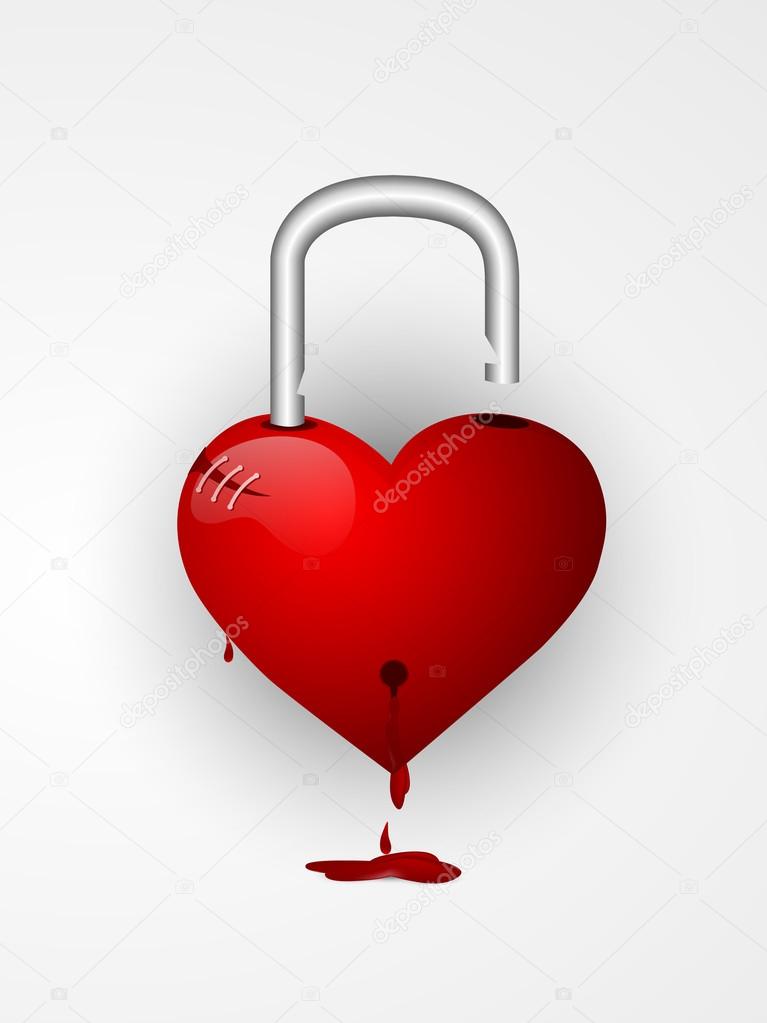 Heart shaped lock for Valentines Day.
