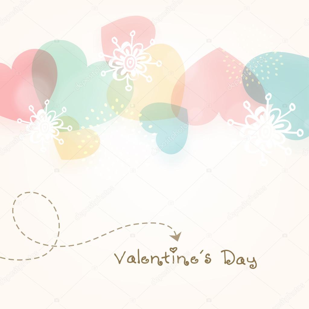 Greeting card design for Happy Valentines Day celebration.