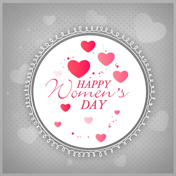 Beautiful frame for International Women's Day celebration. — Stock Vector