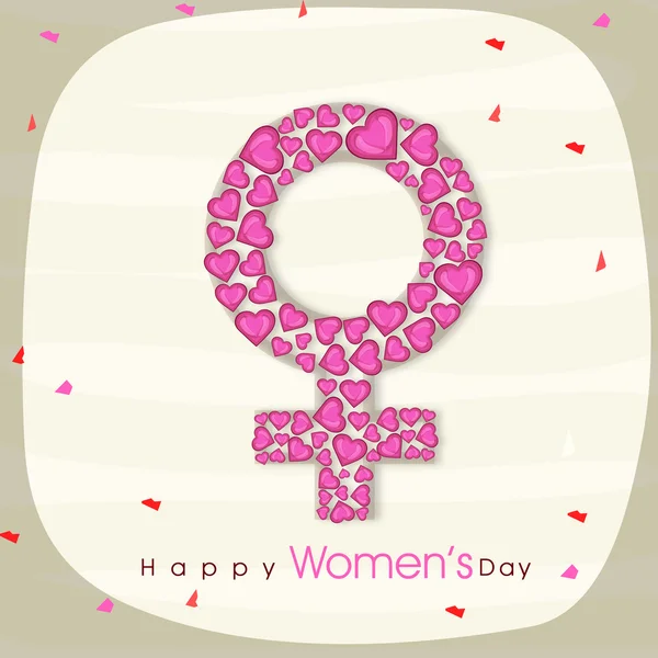 Símbolo femenino para la celebración del Día Internacional de la Mujer . — Vector de stock