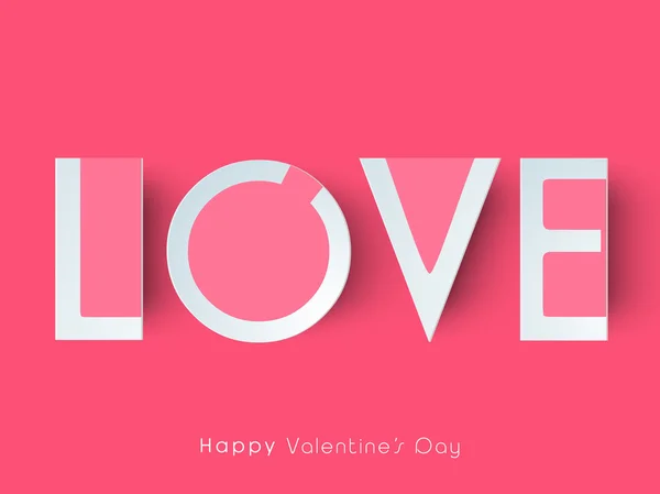 Feliz día de San Valentín con texto en papel . — Vector de stock