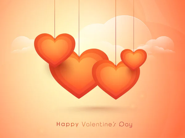 Happy Valentine's Day viering met hart. — Stockvector