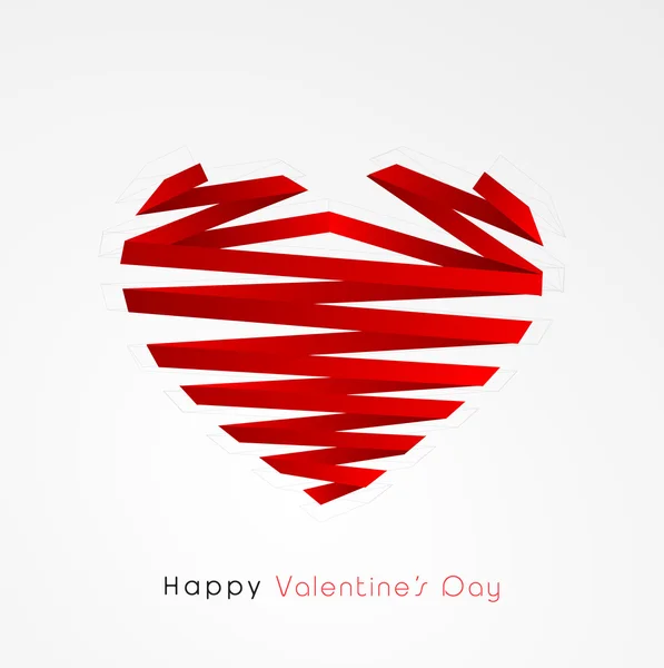 Feliz día de San Valentín con corazón creativo . — Archivo Imágenes Vectoriales