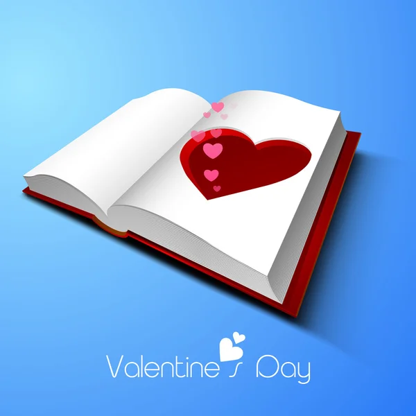 Feliz día de San Valentín con corazón rojo . — Archivo Imágenes Vectoriales