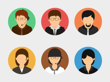 Farklı iş karakter kümesi.