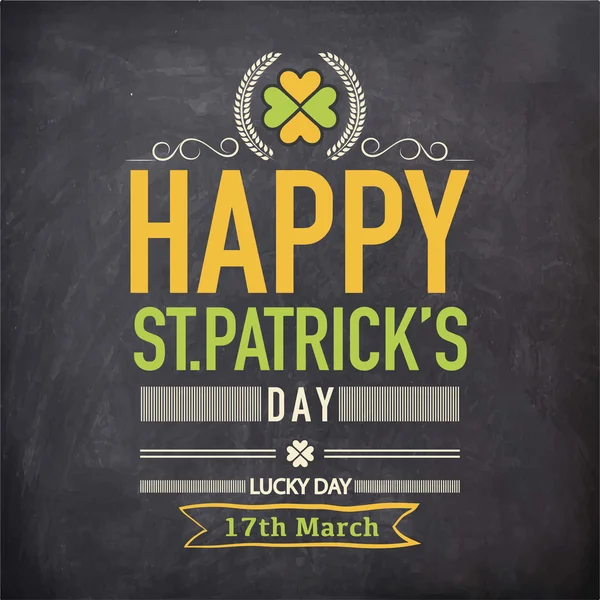 Cartel o pancarta para la celebración del Día de San Patricio . — Vector de stock