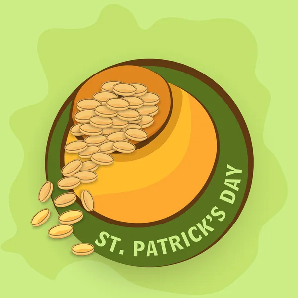 Matrica, a címke vagy a címkén, a St. Patrick's Day celebration. — Stock Vector