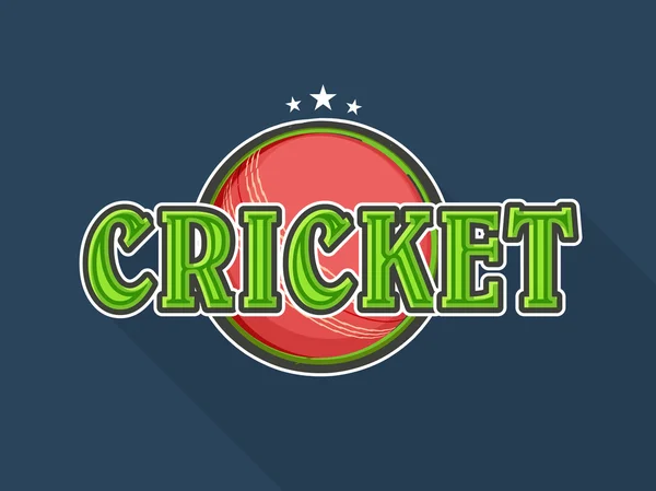 Poster ou bannière design pour Cricket  . — Image vectorielle
