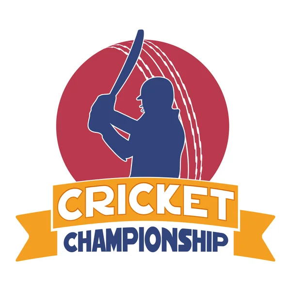 Concept de championnat de cricket avec batteur . — Image vectorielle