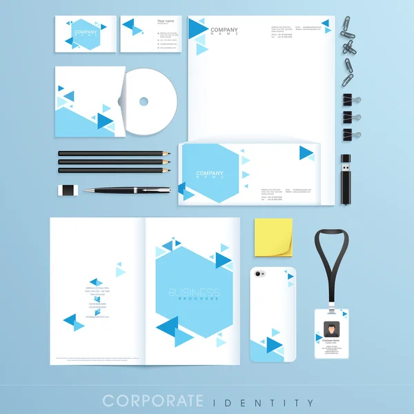 Conjunto de identidad corporativa profesional . — Vector de stock