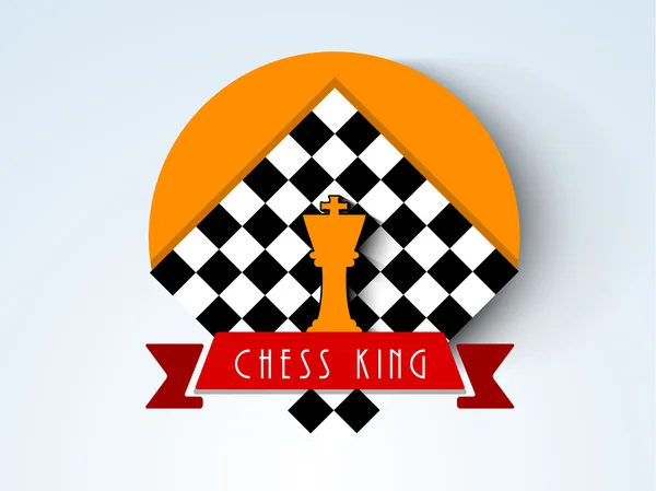 Etikett, klistermärke eller etikett för schack. — Stock vektor