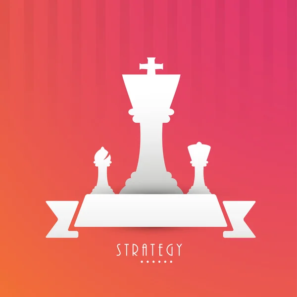 A sakk stratégia, a számok fogalmát. — Stock Vector