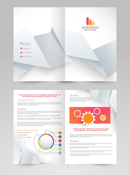 Professionelles Business Flyer oder Broschüren-Design. — Stockvektor