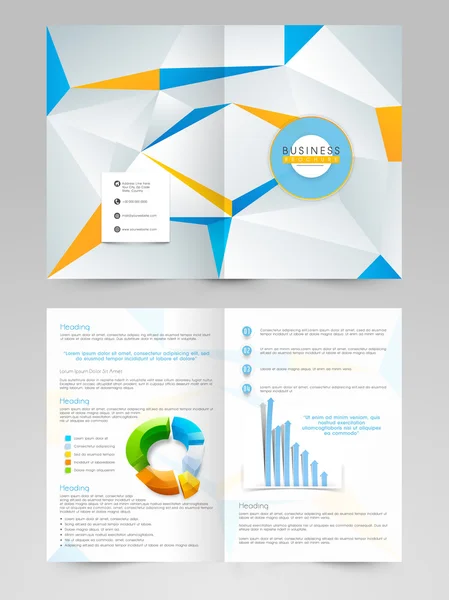 Folheto de negócios profissional ou design de brochura . — Vetor de Stock