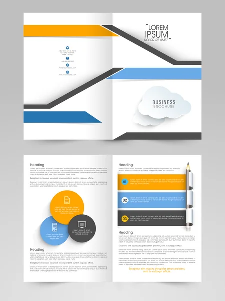 Diseño de folleto o folleto comercial profesional . — Vector de stock
