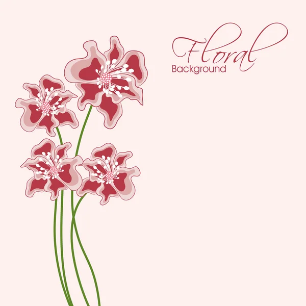Concept de carte avec des fleurs vintage  . — Image vectorielle