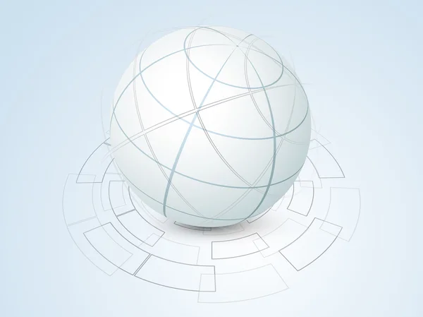 Concepto de electrónica con globo . — Vector de stock