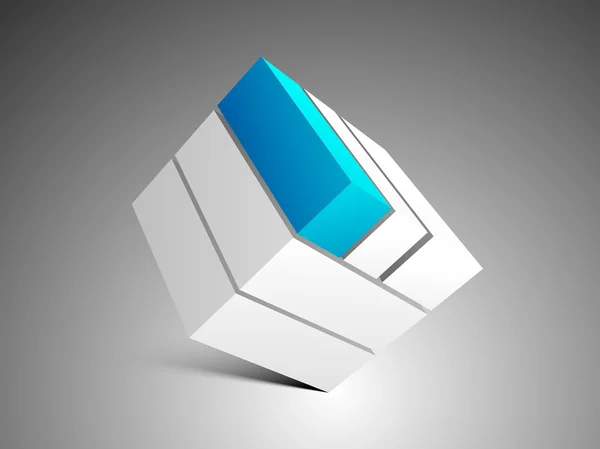 Elemento de diseño abstracto con bloque . — Vector de stock