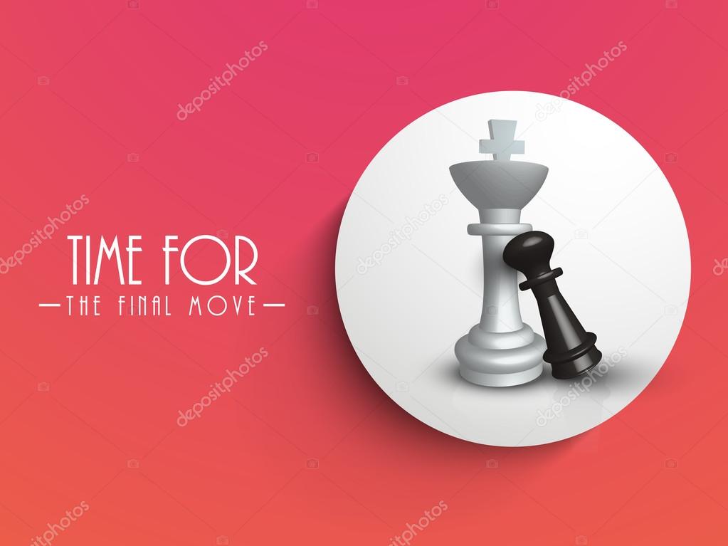 Concept of chess sticker with its figures.