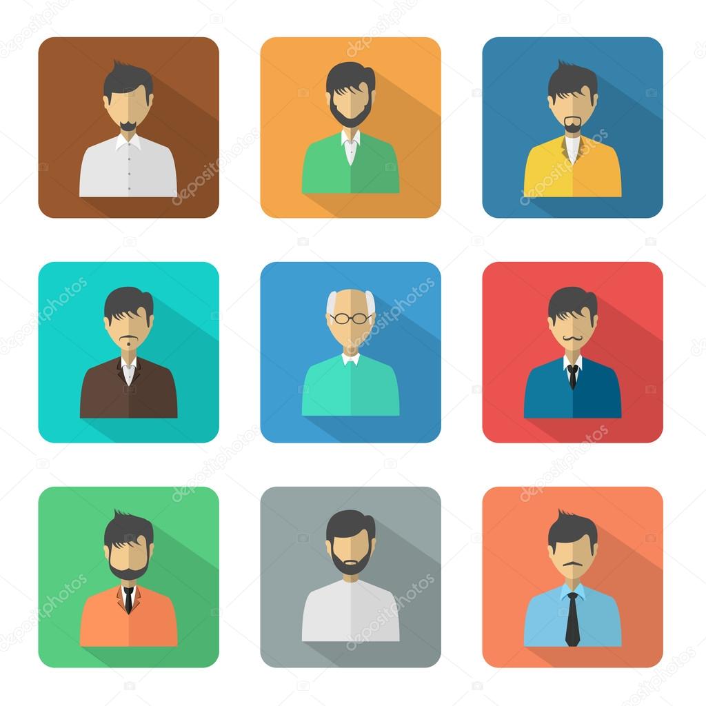 Set of different business avatars.