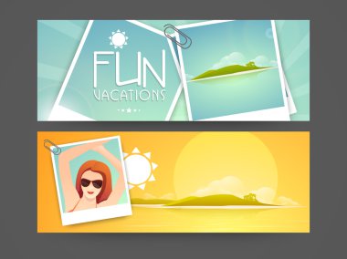 Web sitesi banner veya üstbilgi kavramı.