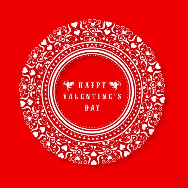 Mutlu Sevgililer günü kutlaması için çerçeve çiçek.