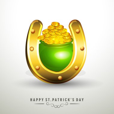 St. Patrick'ın günü kutlama için toprak ile at nalı.