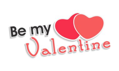 Mutlu Sevgililer günü kutlama kırmızı kalp.