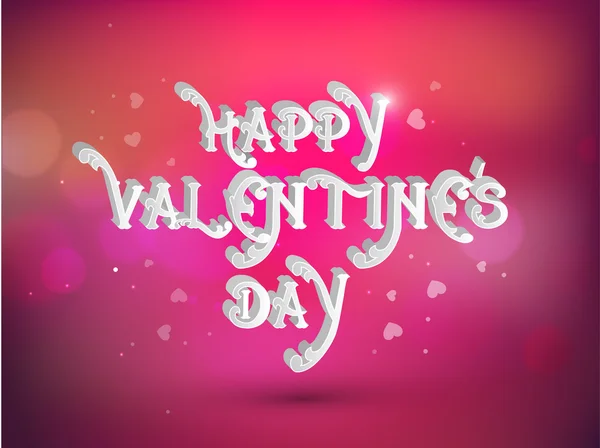 Boldog Valentin-nap ünneplés elegáns szöveg. — Stock Vector