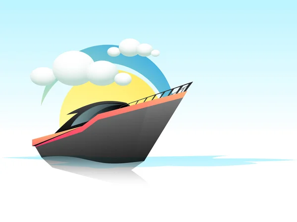Transportation concept with ship. — Stock Vector