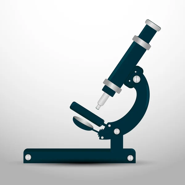 Concetto sanitario e medico con microscopio . — Vettoriale Stock