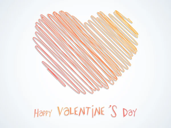 Feliz Dia dos Namorados celebração com coração criativo . —  Vetores de Stock