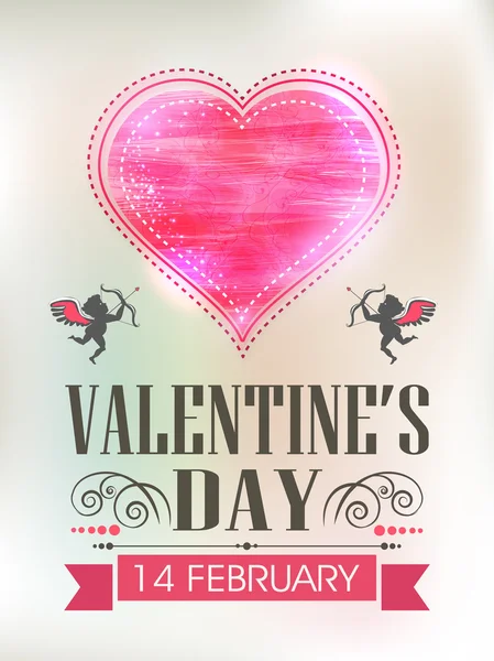 Template or brochure design for Happy Valentines Day. — Stock Vector