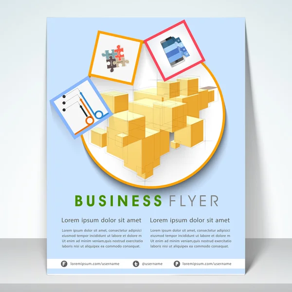 Concept van business flyer, sjabloon of brochure. — Stockvector