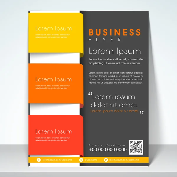 Concept van drie fold folder, brochure of sjabloon. — Stockvector