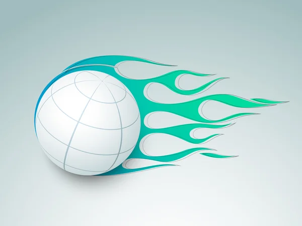 Concepto de fuego con globo . — Vector de stock