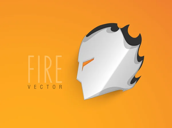 Concepto de fuego con máscara . — Vector de stock