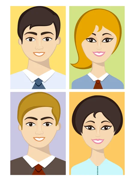 Concept of business avatars. — Stock Vector