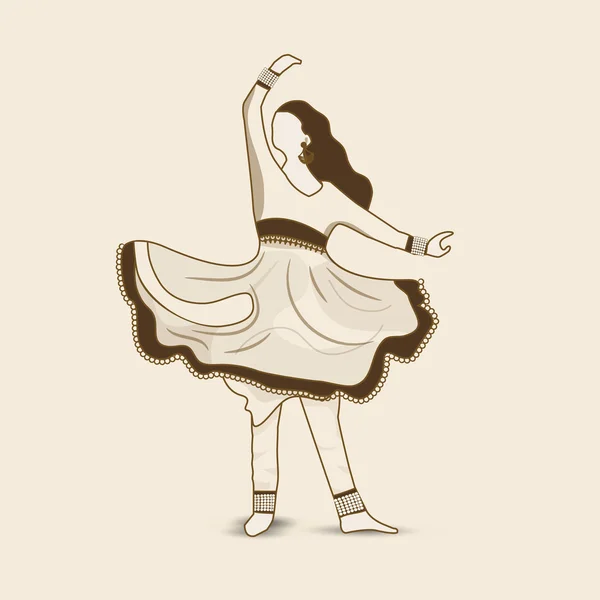 Konzept einer klassischen tanzenden Frau. — Stockvektor