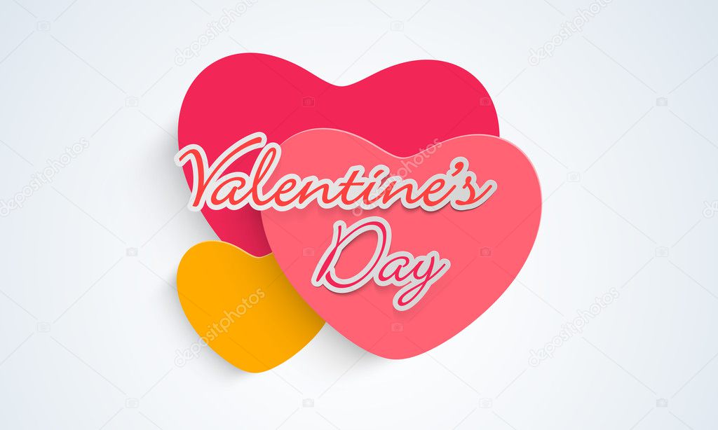 Hearts for Happy Valentine's Day celebration.