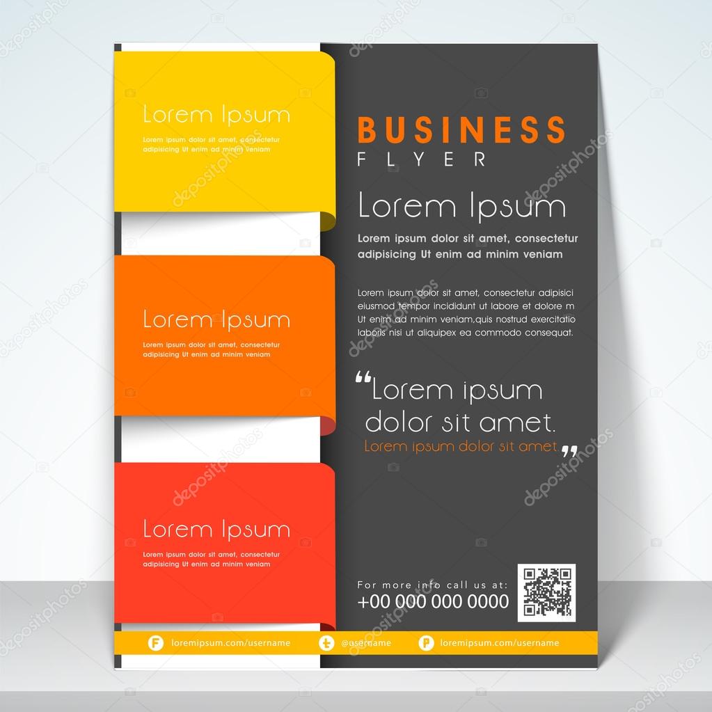 Concept of three fold flyer, brochure or template.