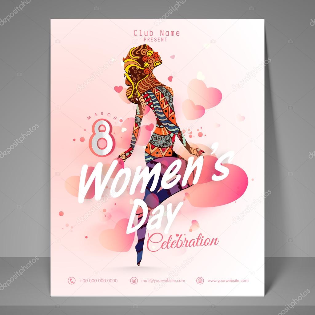 Flyer for Happy Women's Day celebration.