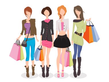 Dünya Kadınlar günü kutlama için genç kızlar.