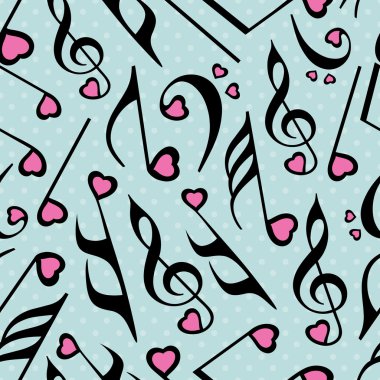 Müzik notaları ile seamless modeli.