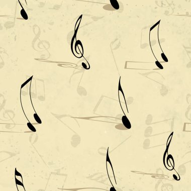 Müzik notaları ile seamless modeli.