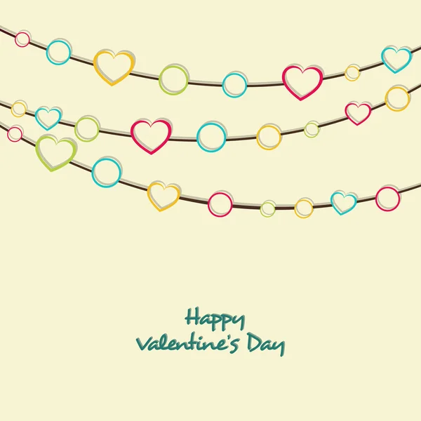 Gratulationskort design för glad Alla hjärtans dag firandet. — Stock vektor