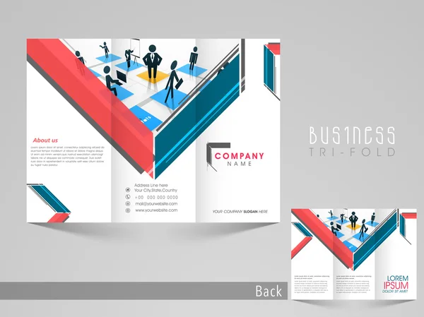 Professional trifold brochure, catalog and flyer template for bu — Stock Vector