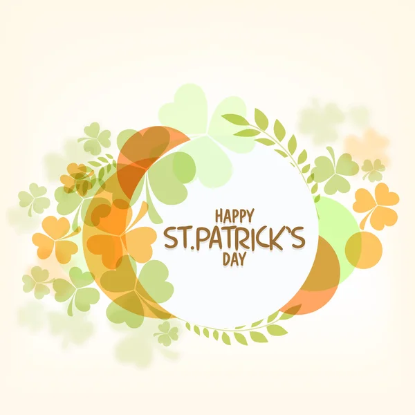 Tarjeta de felicitación para el Feliz Día de San Patricio . — Vector de stock