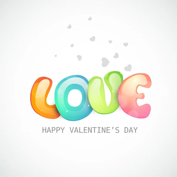 Texto colorido para a celebração do Dia dos Namorados Feliz . — Vetor de Stock